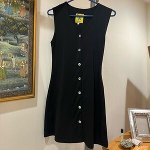 UNIF Black Button-Front Mini Dress